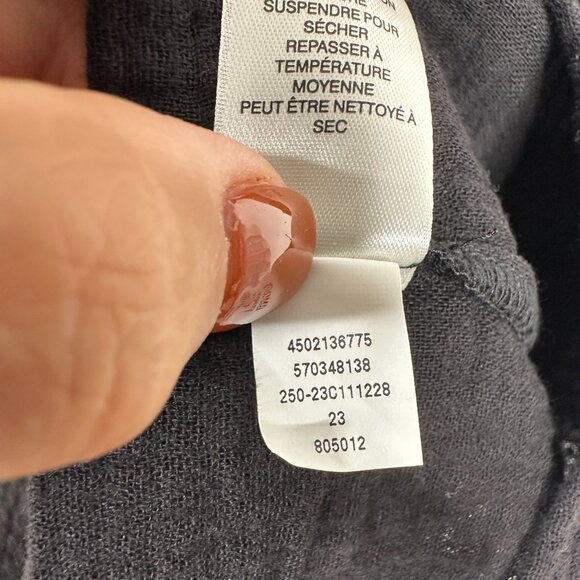 2/$30 Chico's Tiered Roll Gauze Midi Dress Black 8 #BAG2 - Picture 8 of 9